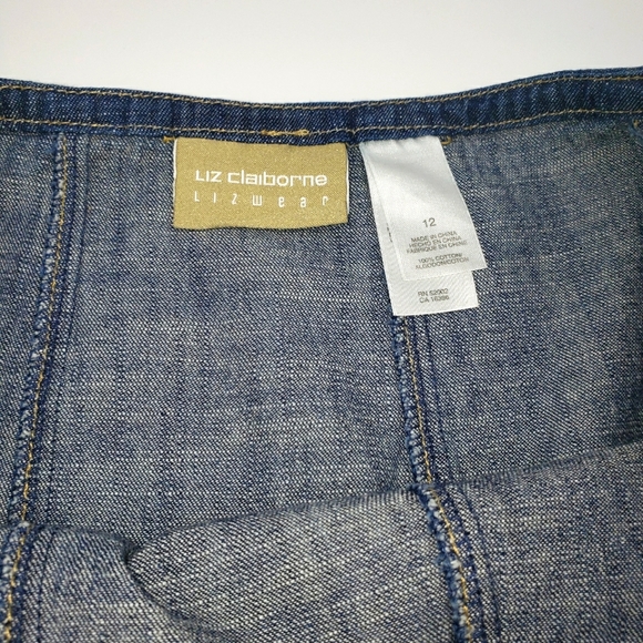 Liz Claiborne Lizwear Womens Trumpet Denim Jean Skirt Size 12 - Picture 2 of 4